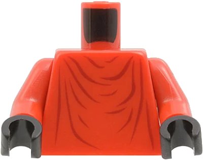 LEGO onderdeel Torso SW Imperial Robe with Dark Red Creases Pattern (Royal Guard) / Red Arms / Black Hands (973px70c02)