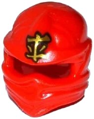 LEGO onderdeel Minifigure, Headgear Ninjago Wrap with Gold Ninjago Logogram 'Fire' Pattern (98133pb07)