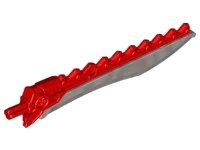 LEGO onderdeel Hero Factory Weapon, Saw with Molded Flat Silver Sword Blade Pattern (98568pb02)