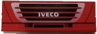 LEGO onderdeel Stickered Assembly 6 x 2 with White 'IVECO', Black and White Grille Pattern (Sticker) - Set 8654 - 2 Tile 1 x 6 BA135pb01