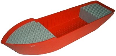 LEGO onderdeel Boat, Hull Unitary 52 x 12 x 6 1/3 (bfloat4c01)