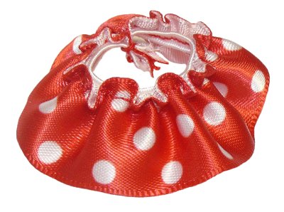 LEGO onderdeel Duplo Wear Cloth Skirt Satin with Large White Polka Dots Pattern, Knee Length (18mm) (dupskirt11)