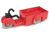LEGO part Fabuland Tricycle (1 Front Wheel) with Black Handlebars and Light Gray Wheels fabac1