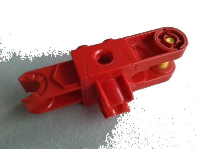 LEGO onderdeel Duplo, Toolo Arm 2 x 6 with Triangular Set Screw and Clip Ends and Clip on Top (tolarm01)