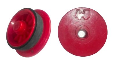 LEGO onderdeel Train Wheel Spoked for Motor with Black Train Rim for 4.5V & 12V Locomotive Wheels (wheel2a / trainrim) (wheel2ac01)