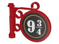 LEGO onderdeel Fabuland Sign on Pole with 9 3/4 Pattern (Stickers) - Set 4708 x222pb06