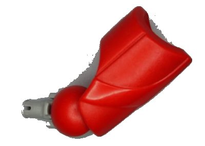 LEGO onderdeel Galidor Limb Organic Short, with 1 Light Gray Socket and 1 Light Gray Pin 6 x 3 x 2 (x302c01)