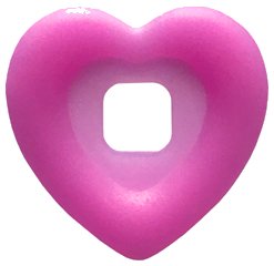 LEGO part Clikits, Icon Accent Plastic Heart 3 3/8 x 3 3/8 with Raised Border (48173)