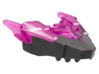 LEGO part Dragon Head (Ninjago) Jaw Upper with Horns with Molded Pearl Dark Gray Face Pattern 82276pb03