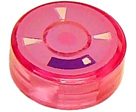 LEGO onderdeel Tile, Round 1 x 1 with Circles and Triangles Pattern (98138pb019)