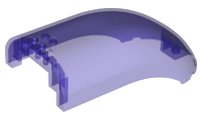 LEGO part Windscreen 16 x 8 x 6 Curved with 3 Pin Holes (16477)