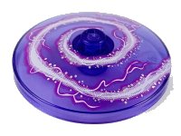 LEGO onderdeel Dish 4 x 4 Inverted (Radar) with Solid Stud with White Electrical Spiral Pattern 3960px2