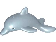LEGO part Dolphin, Friends / Elves, Jumping with Bottom Axle Holder with Medium Azure Eyes Pattern 13392pb03