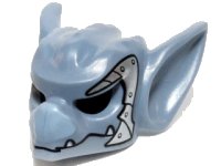 LEGO part Minifigure, Headgear Mask Bat with Fangs and Silver Scaled Armor Pattern 15065pb01