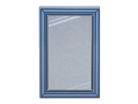LEGO part Tile 2 x 3 with Silver Mirror, White Reflection Lines, and Dark Blue Frame Pattern 26603pb213