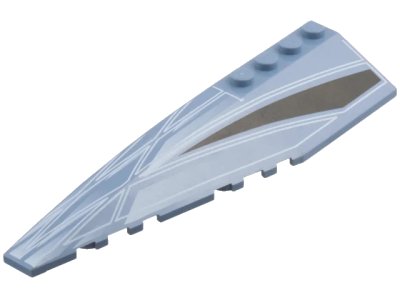 LEGO onderdeel Wedge 12 x 3 Left with Alpha Team Arctic Wraparound Pattern (42061pb05)