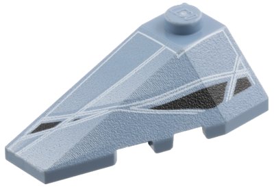 LEGO part Wedge 4 x 2 Triple Left with Alpha Team Arctic Speeder Pattern (43710pb01)