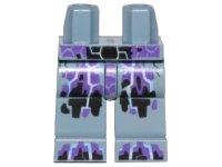 LEGO part Hips and Legs with Black and Dark Purple Rock Veins Pattern 970c00pb0674