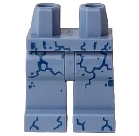 LEGO onderdeel Hips and Legs with Dark Blue Stone Cracks Pattern (970c00pb0713)