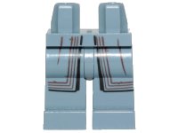 LEGO part Hips and Legs with SW Mandalorian Robe and Dark Brown Lines Pattern 970c00pb1065
