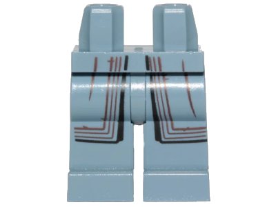 LEGO onderdeel Hips and Legs with SW Mandalorian Robe and Dark Brown Lines Pattern (970c00pb1065)