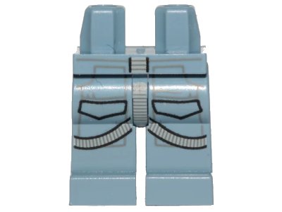 LEGO onderdeel Hips and Legs with SW AT-AT Driver and Light Bluish Gray Harness Pattern (970c00pb1150)