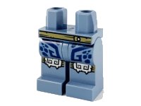 LEGO onderdeel Hips and Legs with Dark Tan Belt, Dark Blue Scales, Filigree and Silver Snake Head Knee Armor Pattern 970c00pb1170