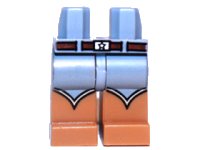 LEGO onderdeel Hips and Medium Nougat Legs with Belt with Buckle and Cowboy Boots Pattern 970c150pb01