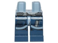 LEGO part Hips and Dark Blue Legs with SW U-Wing/Y-Wing Pilot Pockets and Sand Blue Belts Pattern 970c63pb07