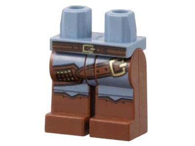 LEGO onderdeel Hips and Reddish Brown Legs with Chaps and Belts Pattern (970c88pb12)