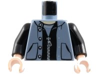 LEGO part Torso Spider-Man Pocketed Snap Vest over Black Zippered Jacket Pattern / Black Arms / Light Nougat Hands 973pb0332c01