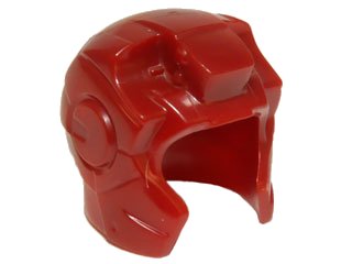 LEGO part Minifigure, Headgear Helmet Space with Open Face and Top Hinge, with Angular Cheeks  (Iron Man) (10907)