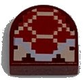 LEGO part Fliese, rund 1 x 1 Halbkreis erweitert mit pixeliertem Koopa Troopa Muster 24246pb005