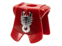 LEGO part Minifigure Armor Breastplate with Leg Protection, Vladek Scorpion Black & Silver Pattern 2587pb09