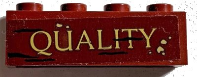LEGO onderdeel Brick 1 x 4 with 'QUALITY' Pattern (Sticker) - Set 75978 (3010pb327)