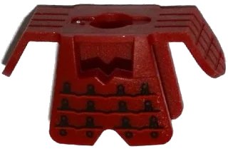 LEGO onderdeel Minifigure Armor Samurai / Ninja with Shoulder Pads with Black Clasps and Rivets Pattern (30174pb01)