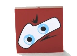 LEGO onderdeel Tile 2 x 2 with Blue Eyes on White Background Pattern (3068pb0449)
