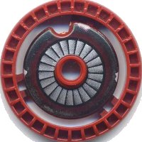 LEGO onderdeel Technic, Disk 5 x 5 - Notched with ARC-170 Starfighter Pattern 32439apb02
