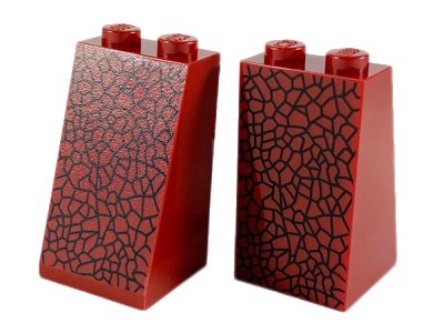 LEGO onderdeel Slope 75 2 x 2 x 3 - Solid Studs with Black Pebbling Pattern (3684cpb024)