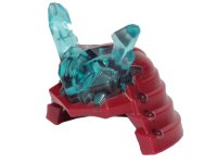 LEGO part Minifigure, Headgear Helmet Ninja (Ninjago Samurai) with Molded Trans-Light Blue Crystal Horns Pattern 41153pb01