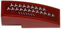 LEGO part Slope, Curved 3 x 1 with Light Bluish Gray Y-Shaped Pattern Model Left Side (Sticker) - Set 75135 50950pb099L