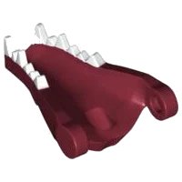 LEGO part Dragon Head (Fantasy Era / Castle) Jaw Lower with White Teeth Pattern 59227pb01