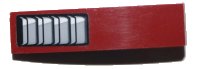 LEGO part Slope, Curved 4 x 1 with Silver Vents Pattern (Sticker) - Set 60138 61678pb124