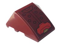 LEGO part Wedge 4 x 3 Triple Curved No Studs with Iron Man Hulkbuster Armor Pattern (Sticker) - Set 76164 64225pb037