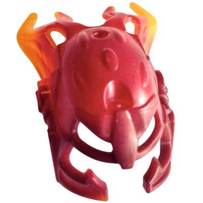LEGO onderdeel Bionicle Mask Malum with Marbled Trans-Orange Pattern (64259pb01)
