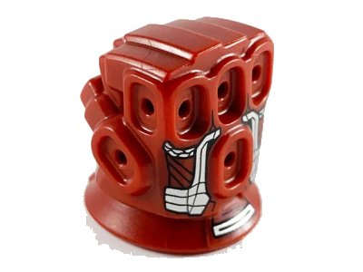 LEGO onderdeel Hand Large Minifigure Right, Infinity Gauntlet with Silver Plates Pattern (66405pb01)
