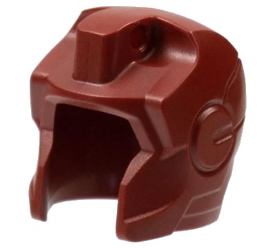 LEGO onderdeel Minifigure, Headgear Helmet Space with Open Face and Large Top Hinge, with Straight Cheeks (Iron Man) (80429)