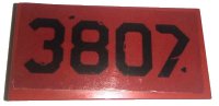 LEGO part Tile 2 x 4 with Black '3807' Pattern (Sticker) - Set 76947 87079pb1459