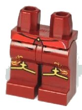 LEGO part Hips and Legs with Shirttails, Gold Band and Fleur-de-lis Pattern 970c00pb0063