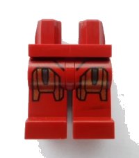 LEGO part Hips and Legs with Iron Man Gold Knee Plates Pattern 2 970c00pb0155